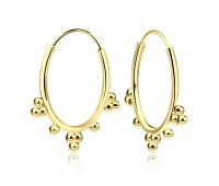 Fashion Gold Plated Silver Hoop Earring HO-1749-GP